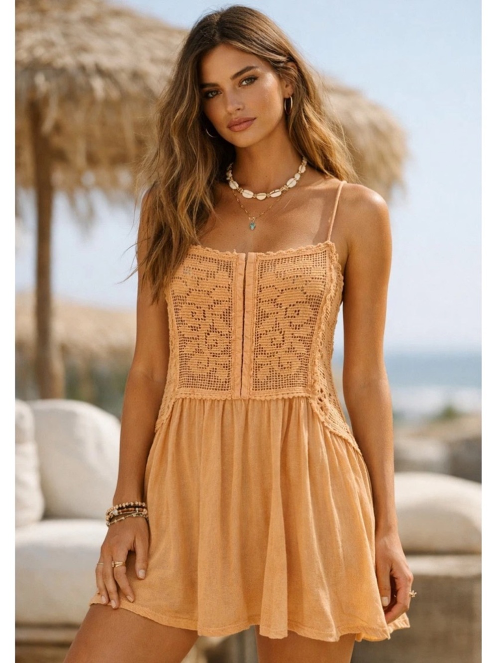 Free People Crochet Tunic